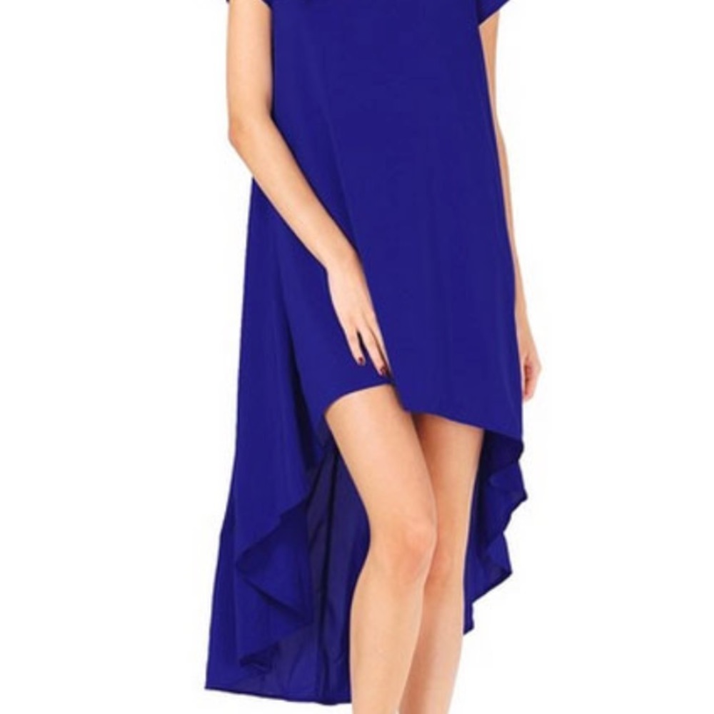 ❗️One left❗️BLUE High-Low Dress - Picture 2 of 4